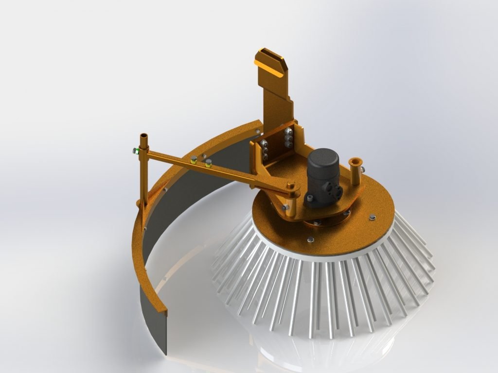 Excavator broom sweeper machine for lawns G70 Padagas attachment.